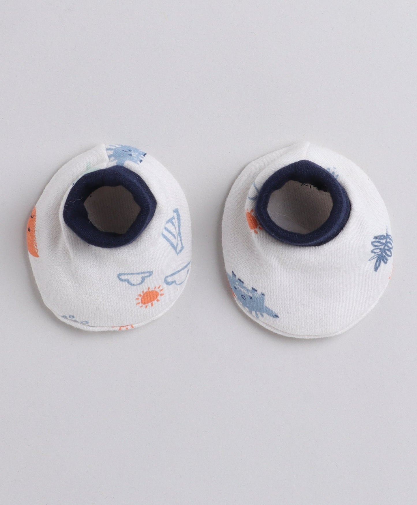 wholesale only Peb10033 - Blue & White Girls Half Sleeves Cotton Jablas Pack Of 3