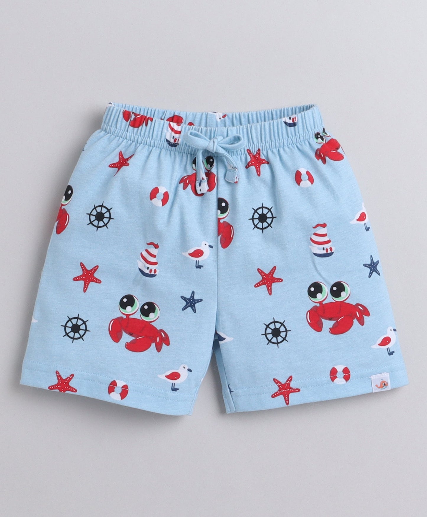 wholesale only Peb10033 - Blue & White Girls Half Sleeves Cotton Jablas Pack Of 3