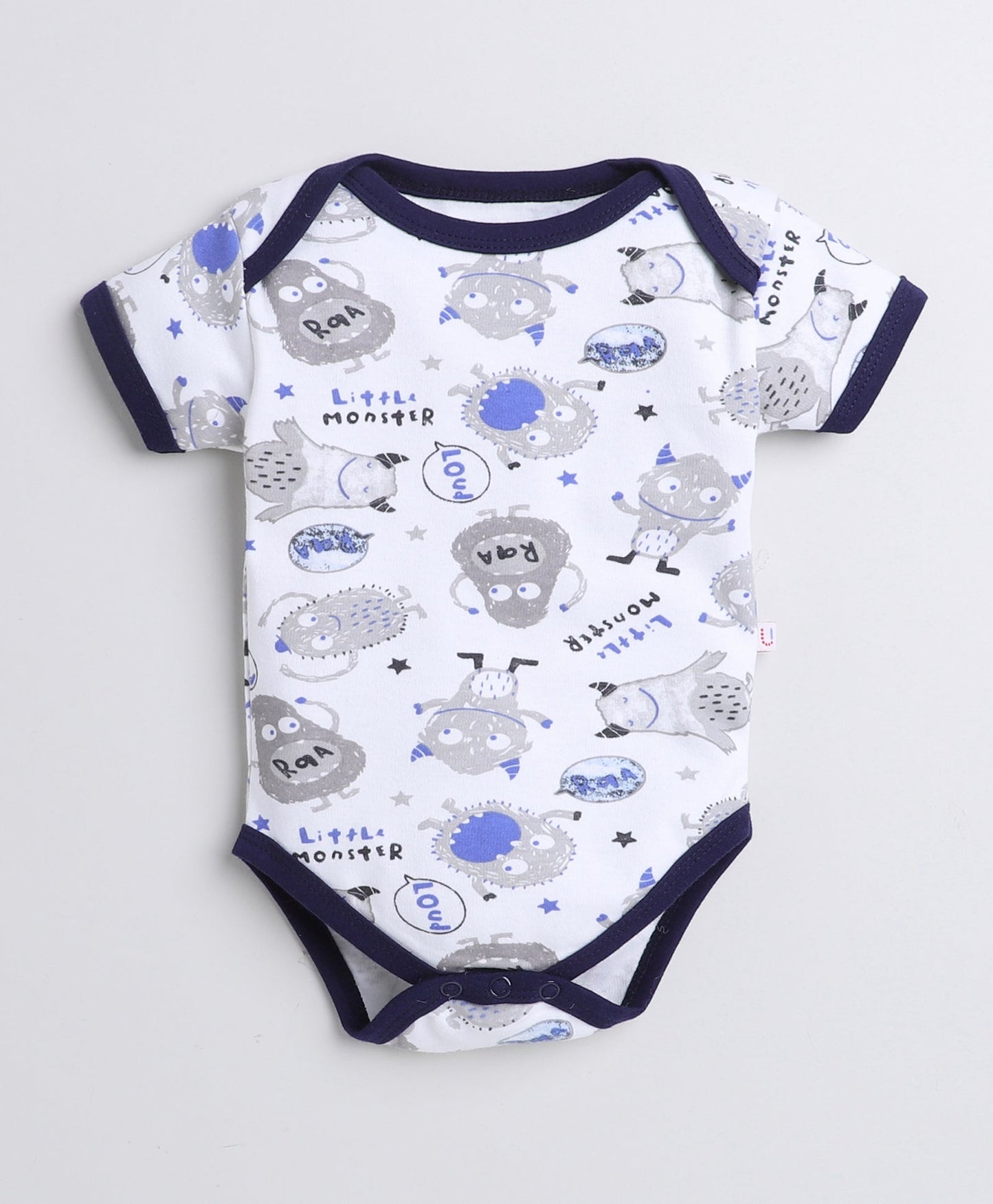 wholesale only Peb10033 - Blue & White Girls Half Sleeves Cotton Jablas Pack Of 3