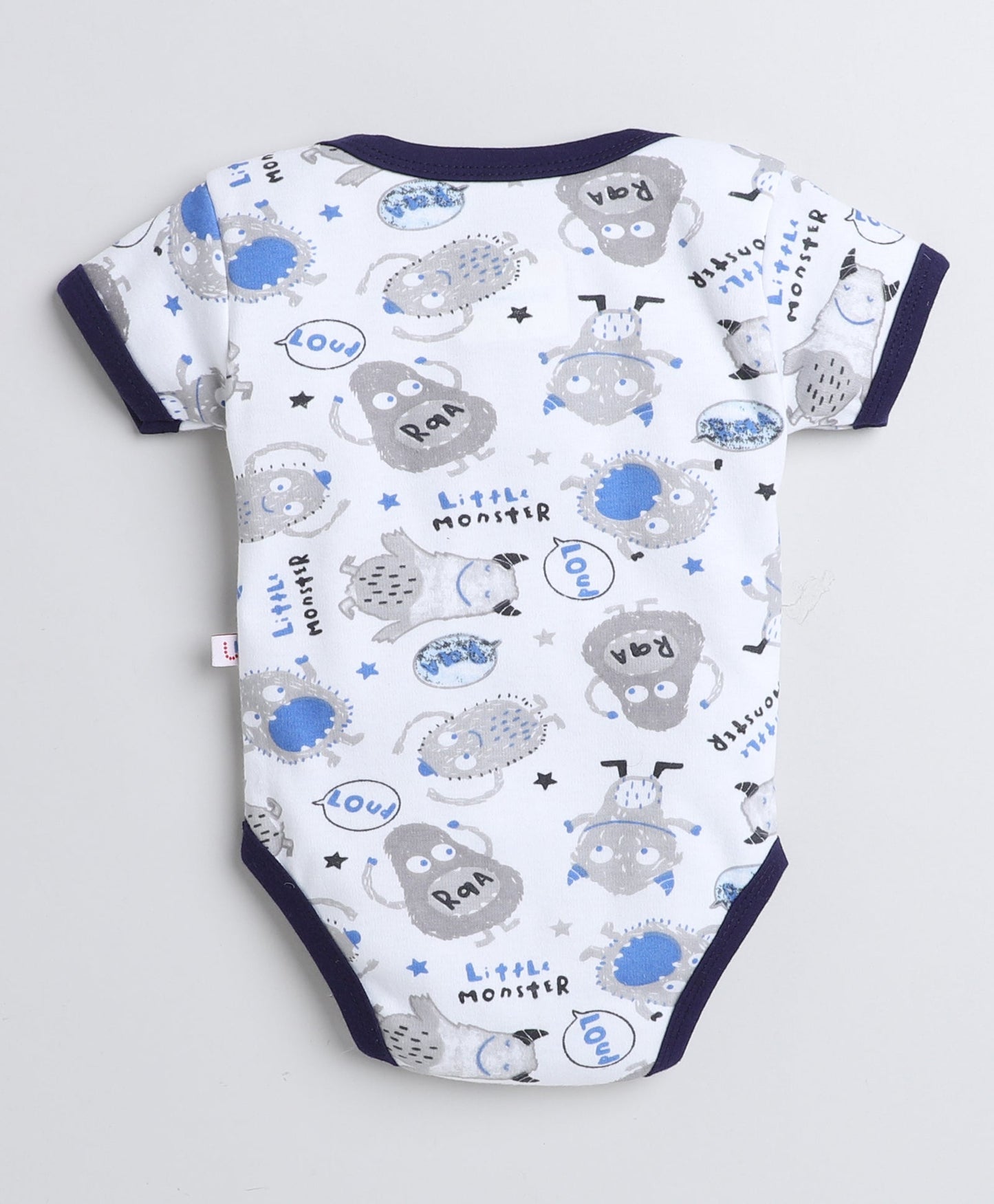 wholesale only Peb10033 - Blue & White Girls Half Sleeves Cotton Jablas Pack Of 3