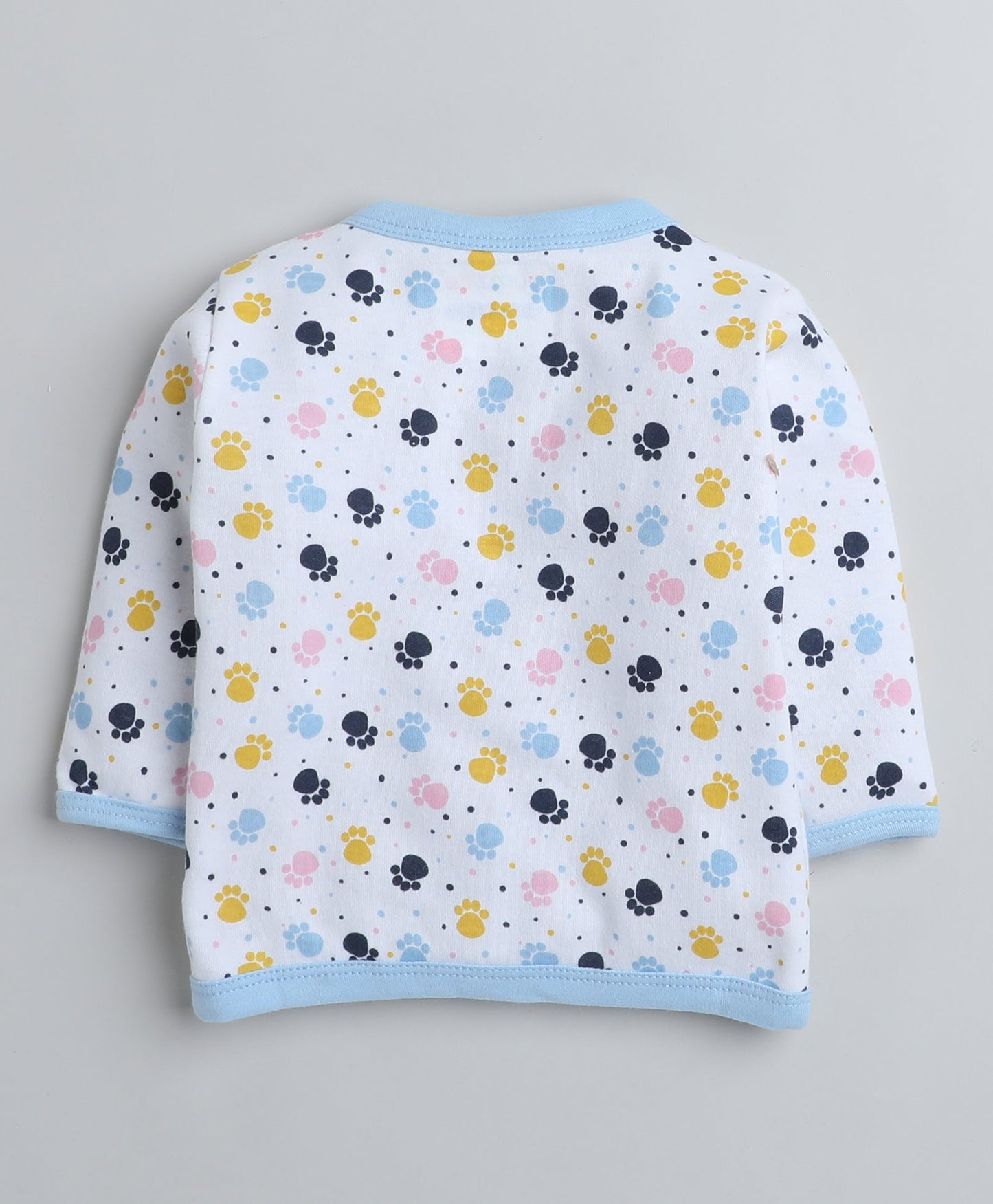 wholesale only Peb10033 - Blue & White Girls Half Sleeves Cotton Jablas Pack Of 3