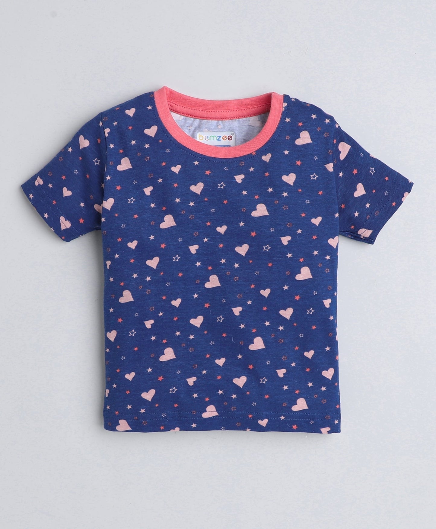 wholesale only Peb10033 - Blue & White Girls Half Sleeves Cotton Jablas Pack Of 3