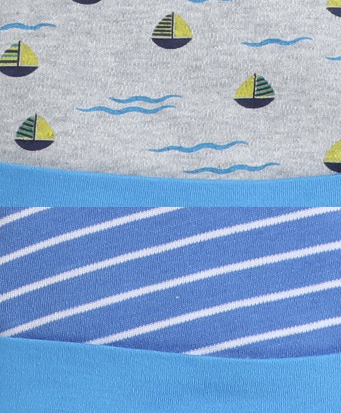 wholesale only Peb10033 - Blue & White Girls Half Sleeves Cotton Jablas Pack Of 3