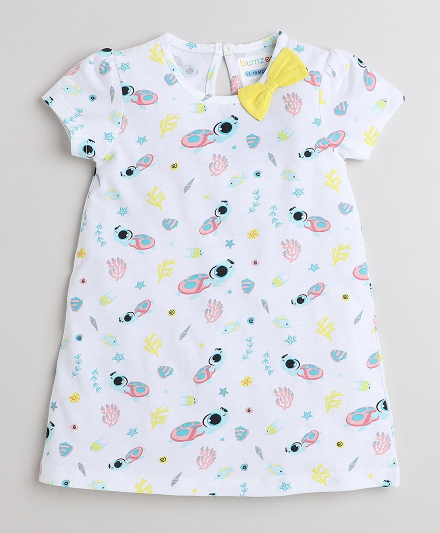wholesale only Peb10033 - Blue & White Girls Half Sleeves Cotton Jablas Pack Of 3