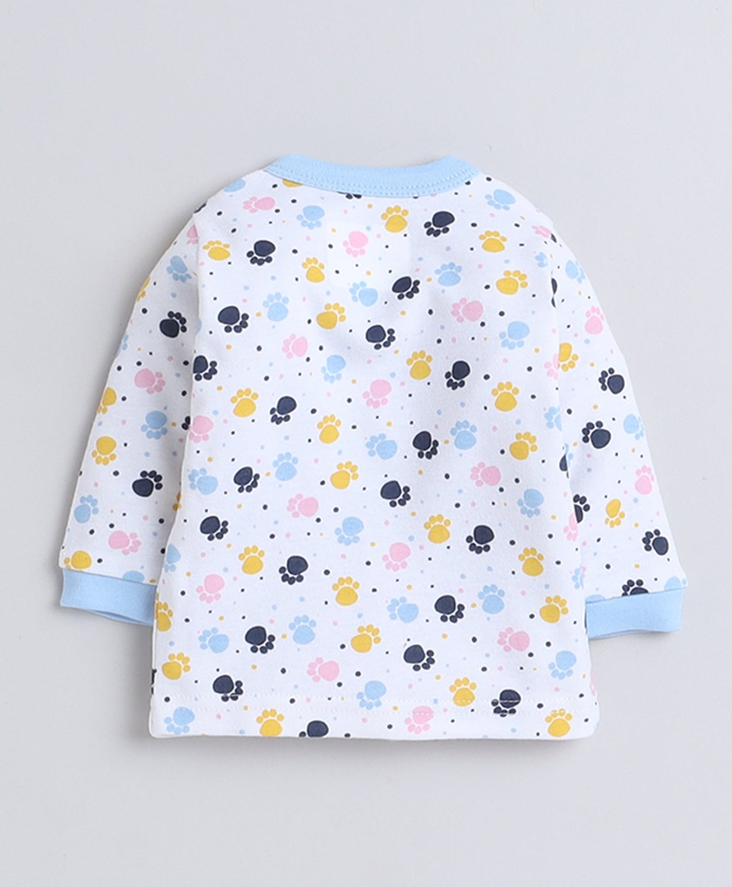 wholesale only Peb10033 - Blue & White Girls Half Sleeves Cotton Jablas Pack Of 3