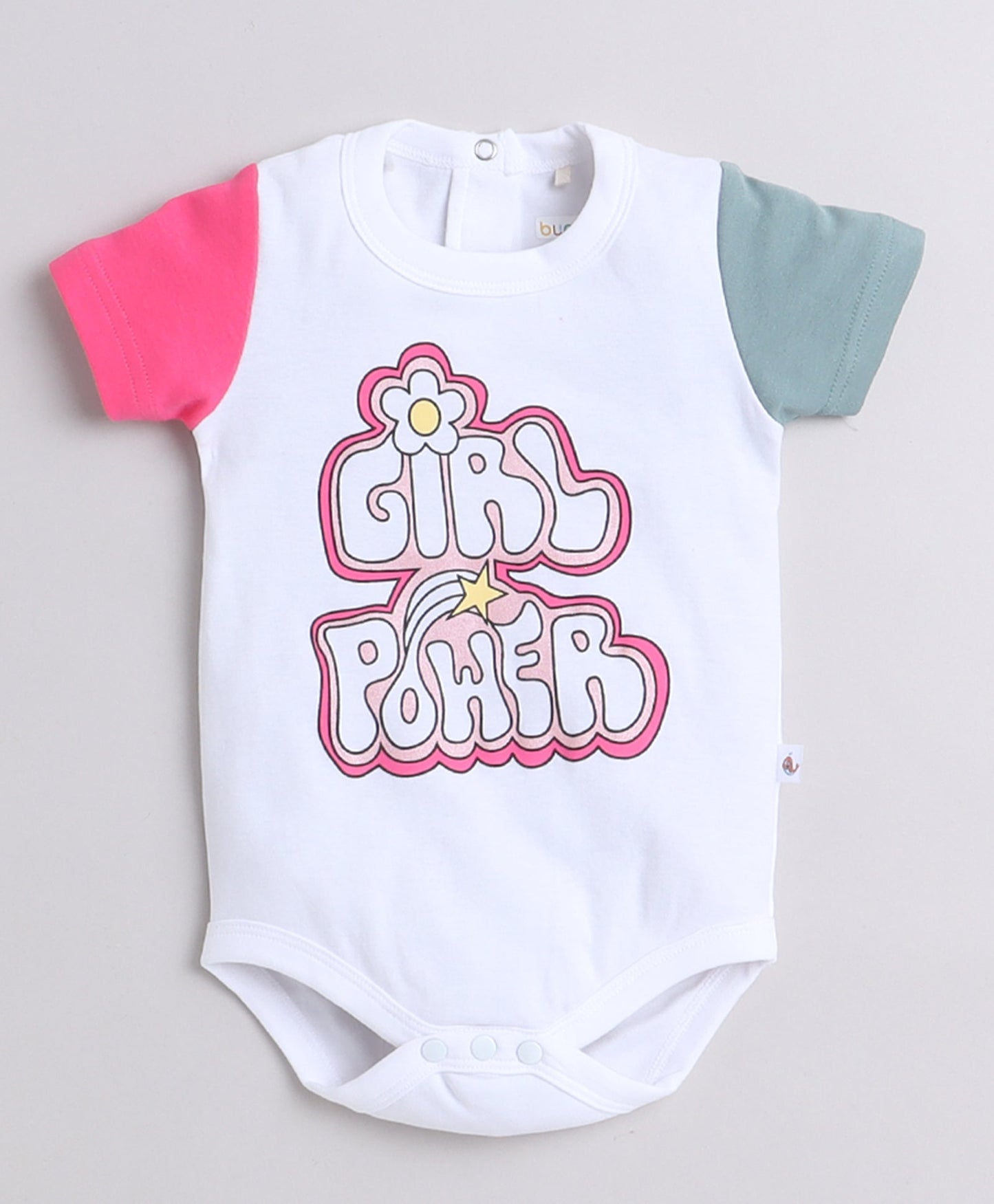 wholesale only Peb10033 - Blue & White Girls Half Sleeves Cotton Jablas Pack Of 3