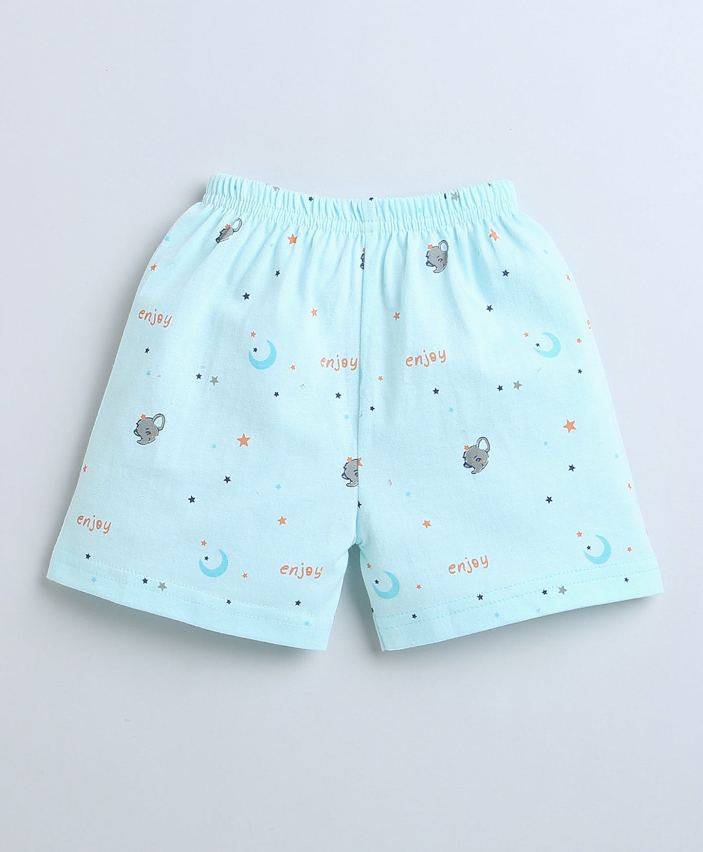 wholesale only Peb10033 - Blue & White Girls Half Sleeves Cotton Jablas Pack Of 3