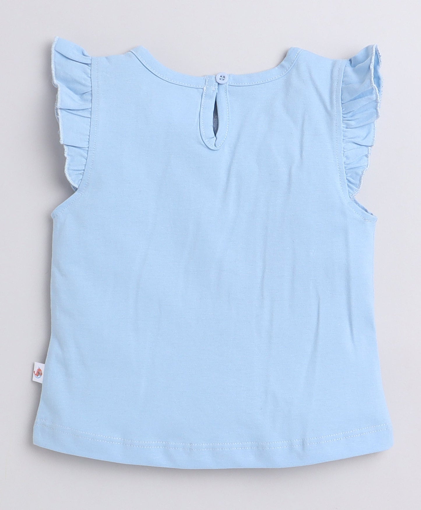 wholesale only Peb10033 - Blue & White Girls Half Sleeves Cotton Jablas Pack Of 3