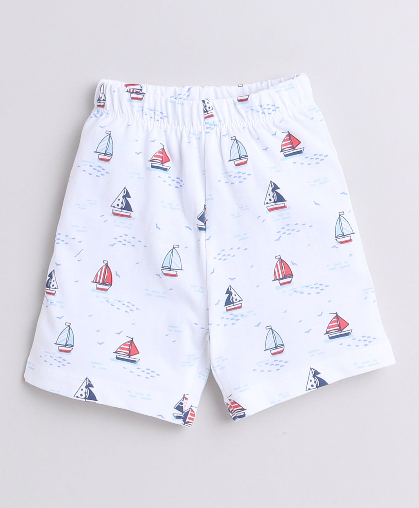 wholesale only Peb10033 - Blue & White Girls Half Sleeves Cotton Jablas Pack Of 3