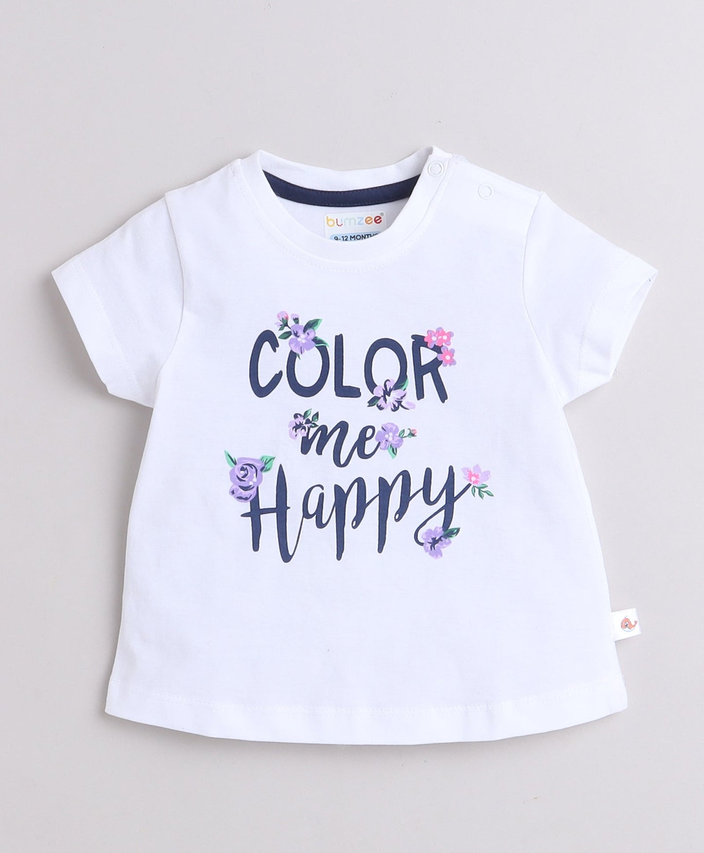 wholesale only Peb10033 - Blue & White Girls Half Sleeves Cotton Jablas Pack Of 3
