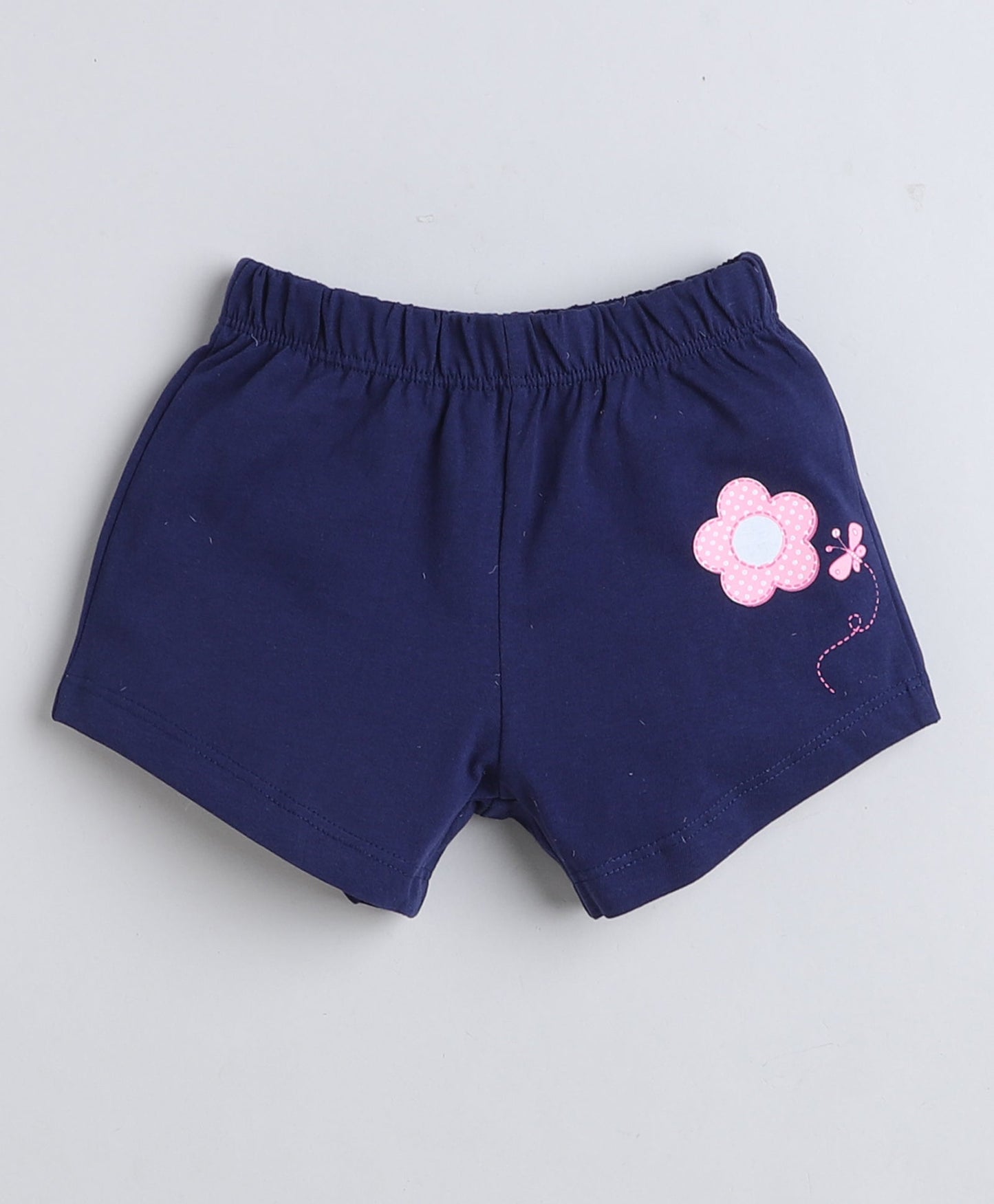 wholesale only Peb10033 - Blue & White Girls Half Sleeves Cotton Jablas Pack Of 3