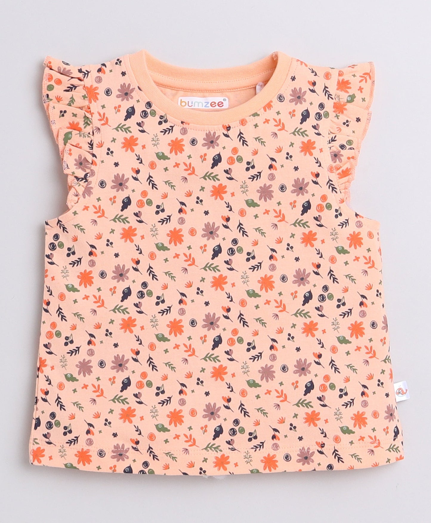wholesale only Peb10033 - Blue & White Girls Half Sleeves Cotton Jablas Pack Of 3