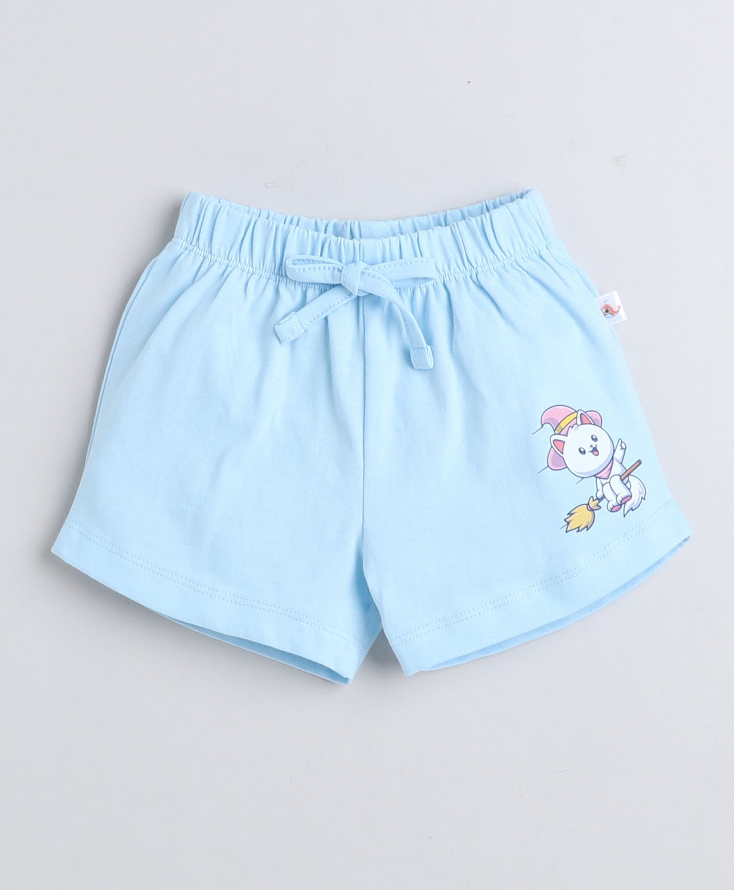 wholesale only Peb10033 - Blue & White Girls Half Sleeves Cotton Jablas Pack Of 3