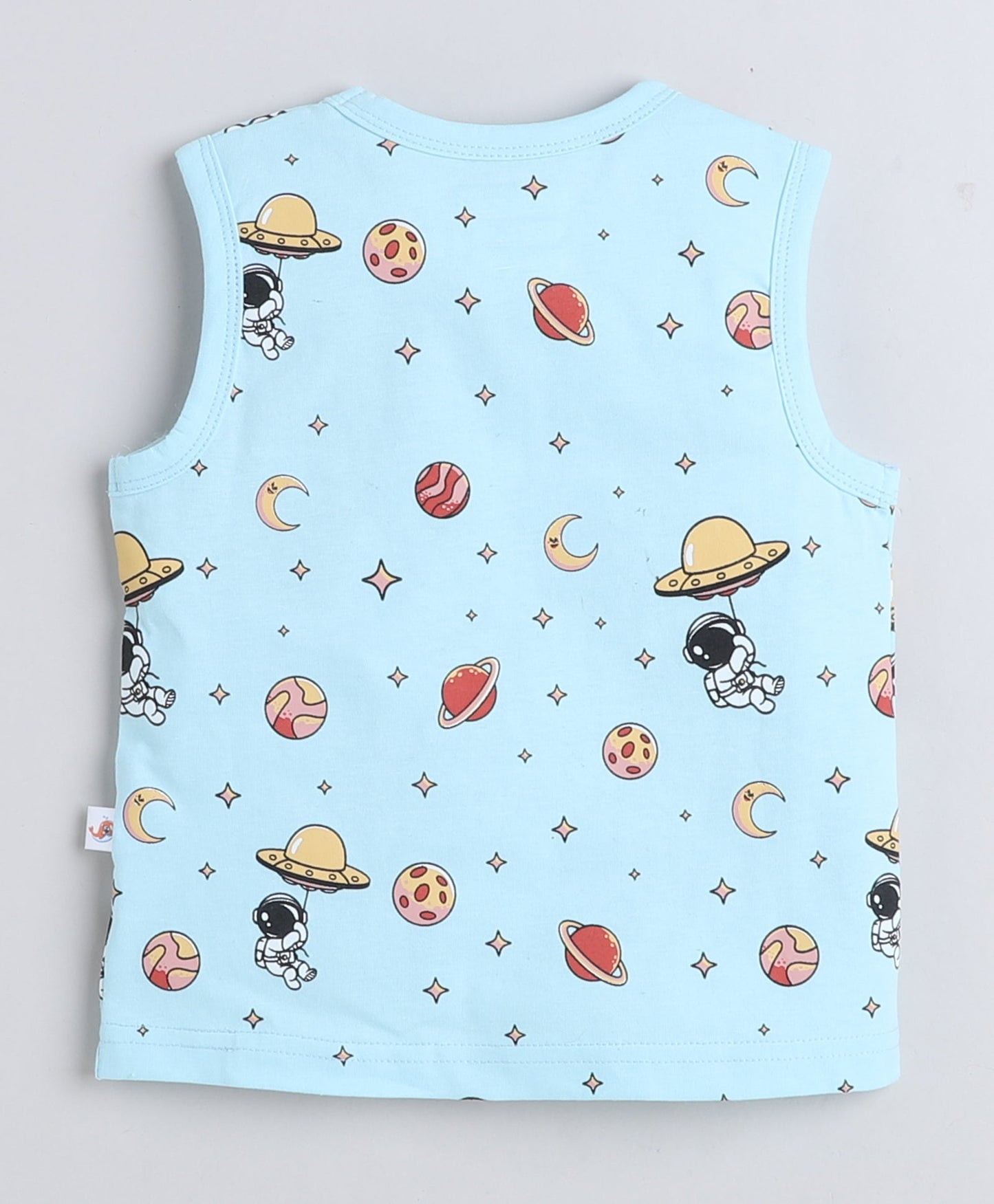 wholesale only Peb10033 - Blue & White Girls Half Sleeves Cotton Jablas Pack Of 3