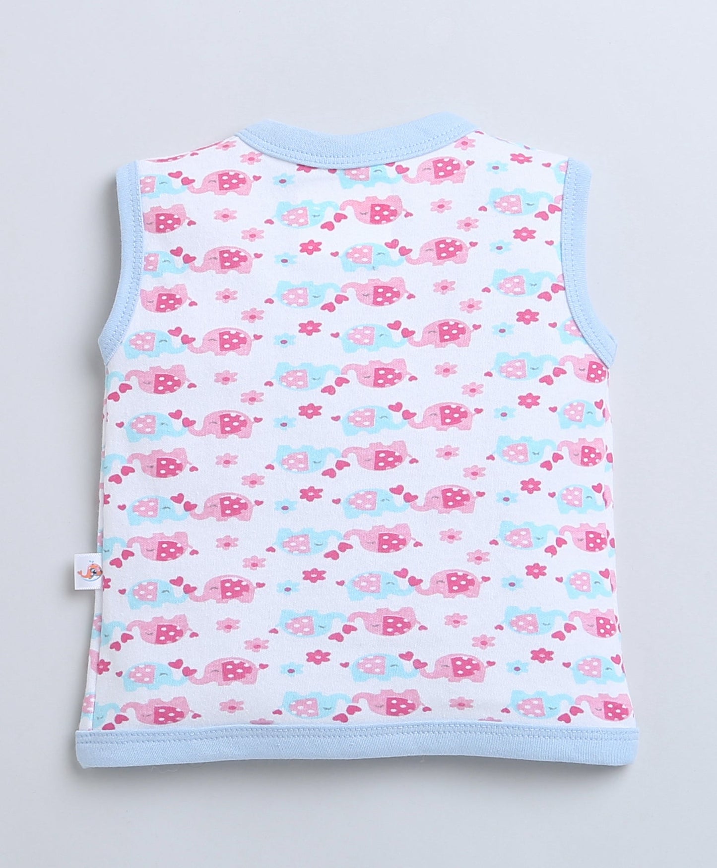 wholesale only Peb10033 - Blue & White Girls Half Sleeves Cotton Jablas Pack Of 3