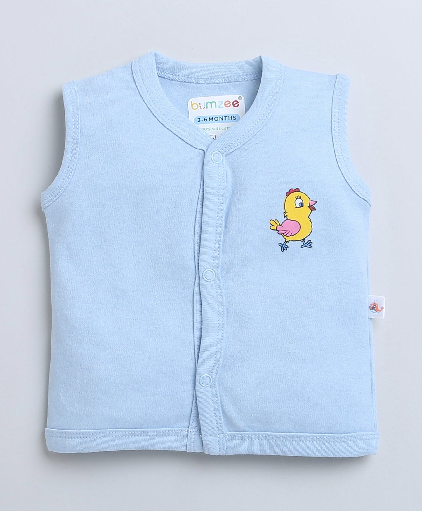 wholesale only Peb10033 - Blue & White Girls Half Sleeves Cotton Jablas Pack Of 3