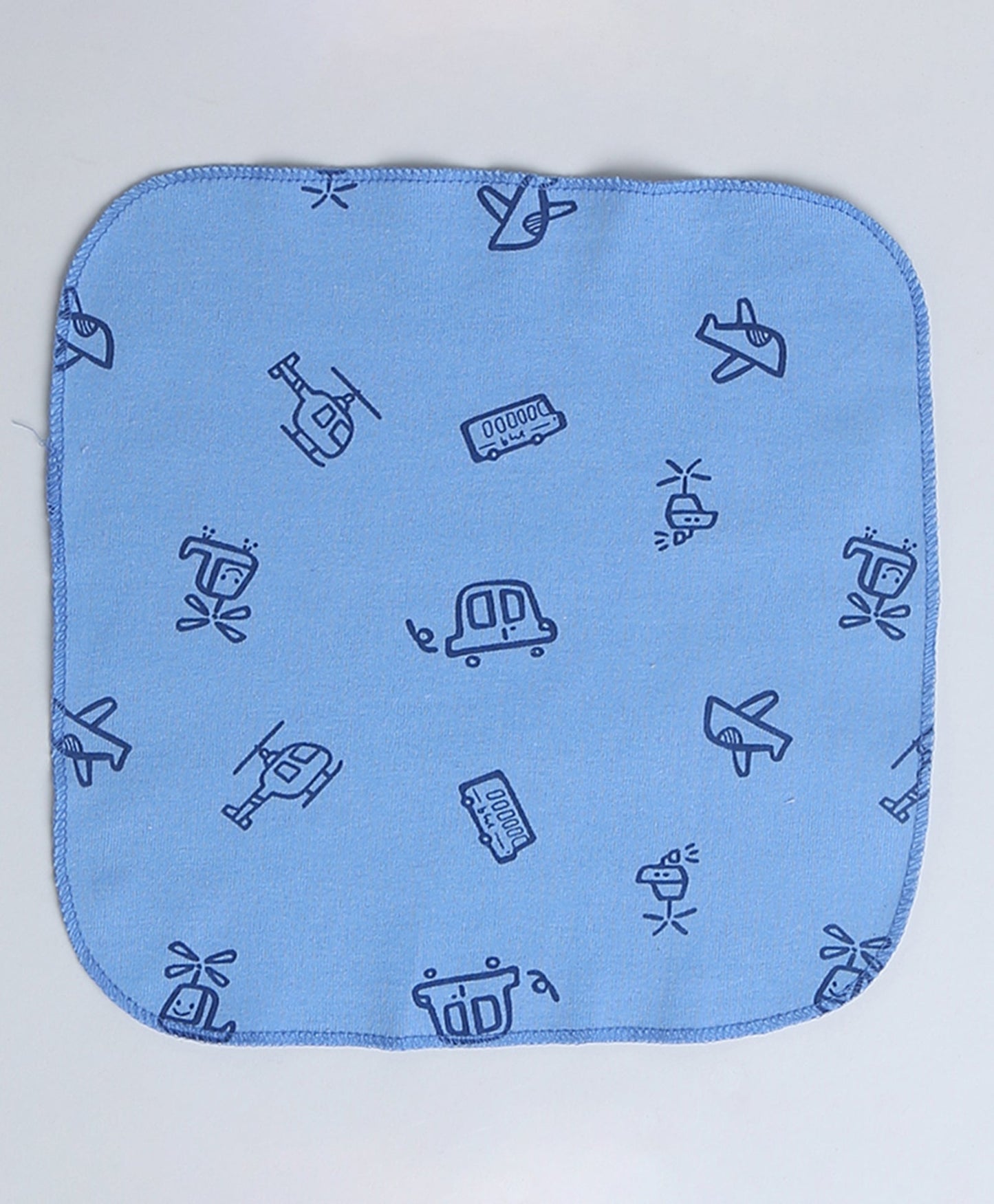 wholesale only Peb10033 - Blue & White Girls Half Sleeves Cotton Jablas Pack Of 3