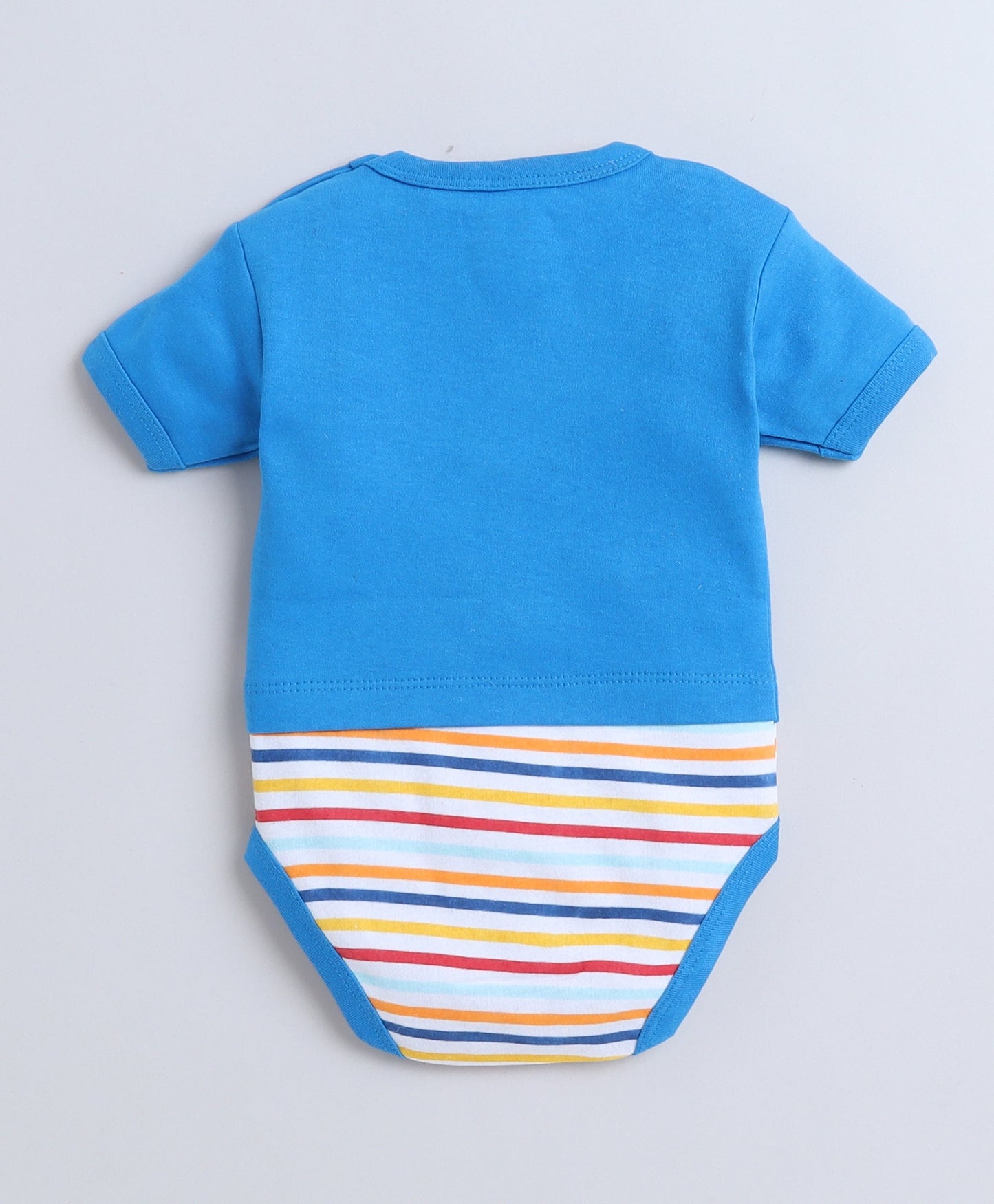 wholesale only Peb10033 - Blue & White Girls Half Sleeves Cotton Jablas Pack Of 3