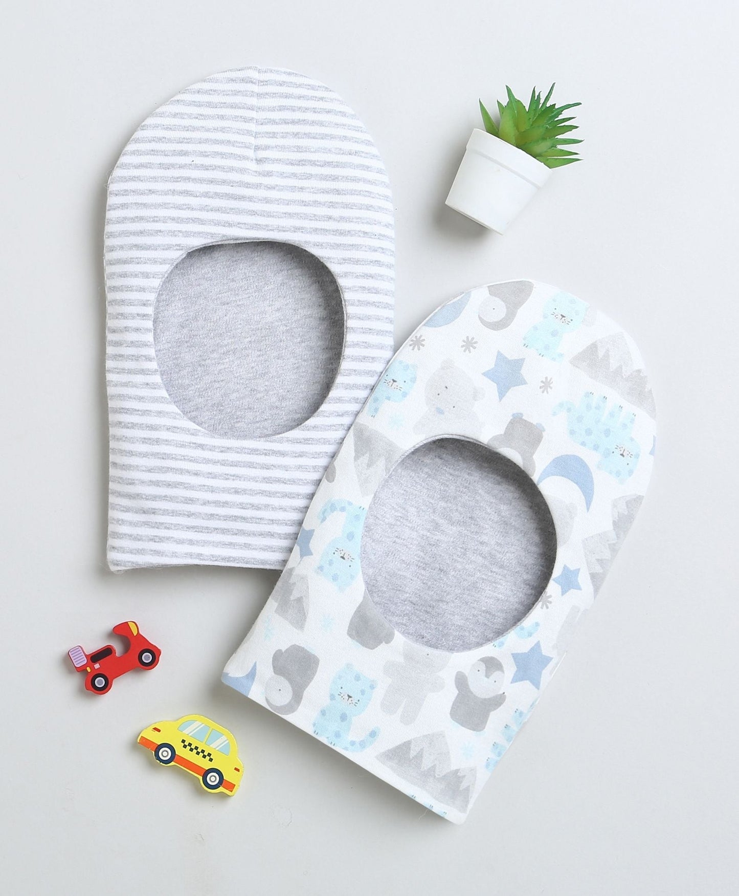 wholesale only Peb10033 - Blue & White Girls Half Sleeves Cotton Jablas Pack Of 3