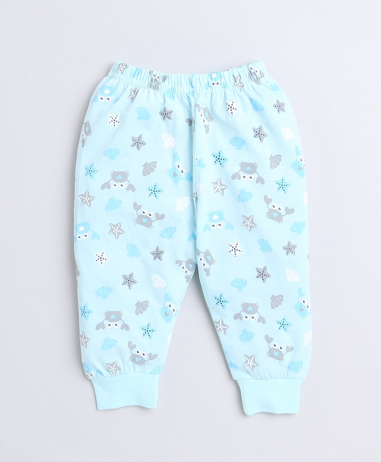 wholesale only Peb10033 - Blue & White Girls Half Sleeves Cotton Jablas Pack Of 3