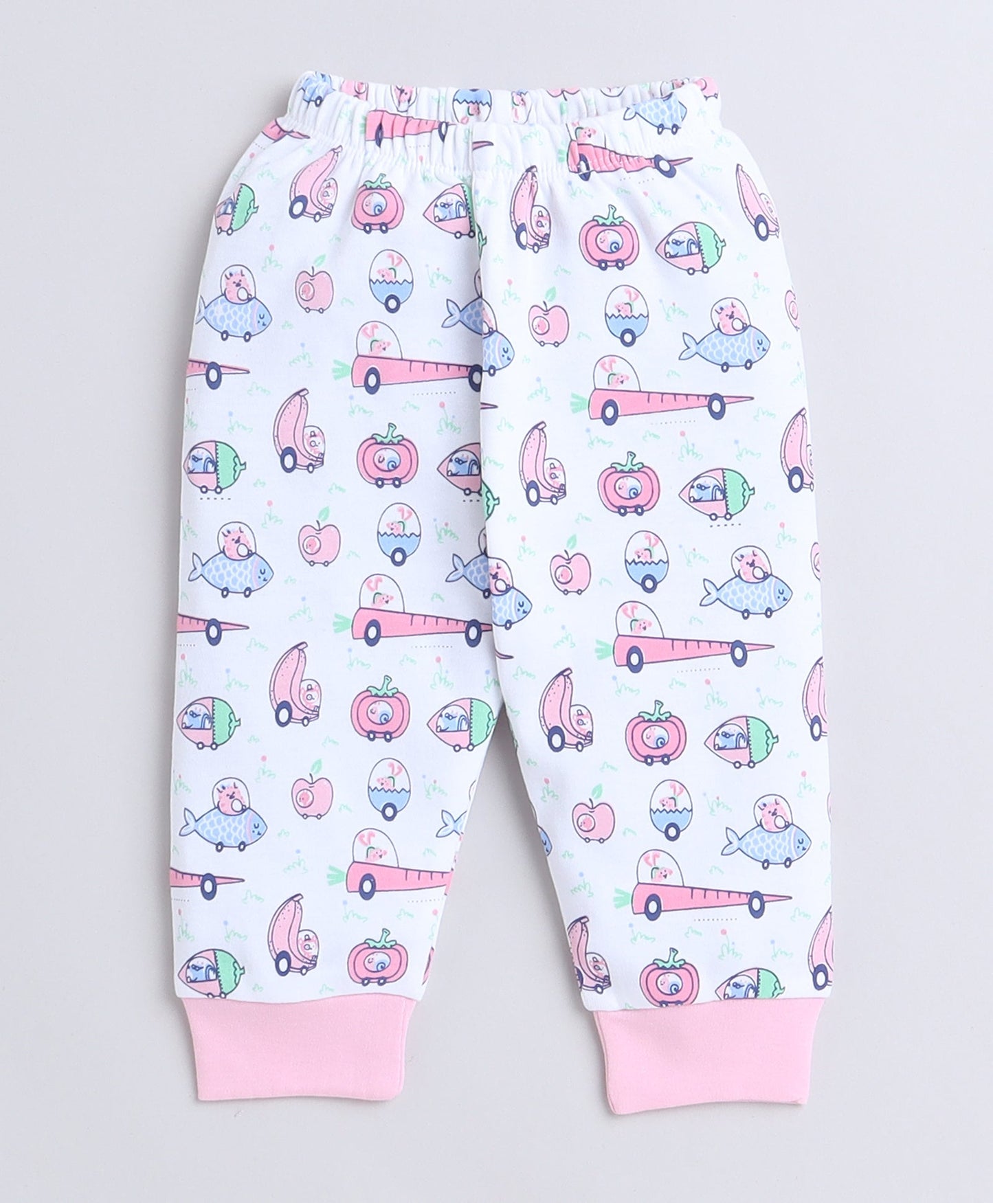 wholesale only Peb10033 - Blue & White Girls Half Sleeves Cotton Jablas Pack Of 3