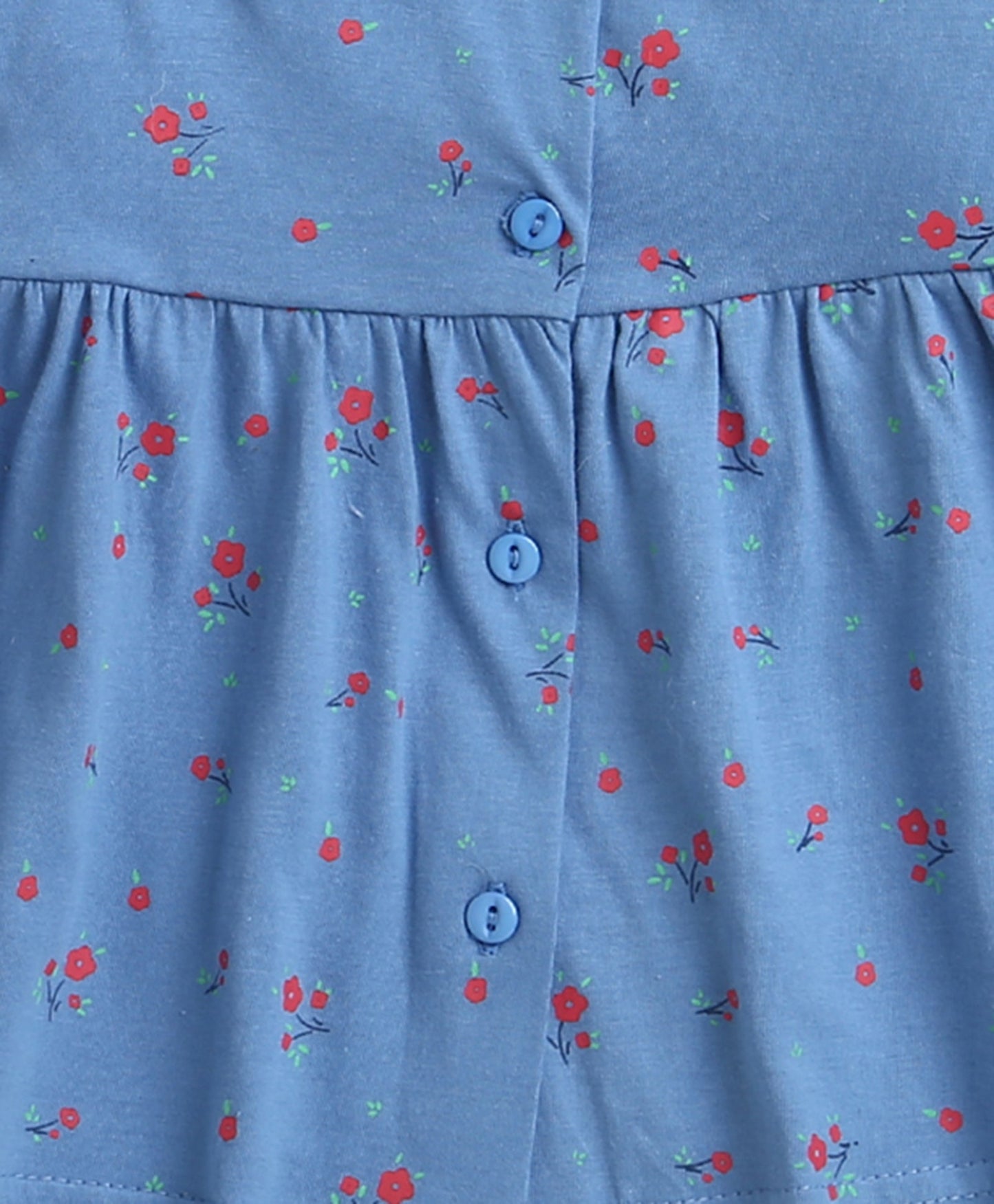 wholesale only Peb10033 - Blue & White Girls Half Sleeves Cotton Jablas Pack Of 3