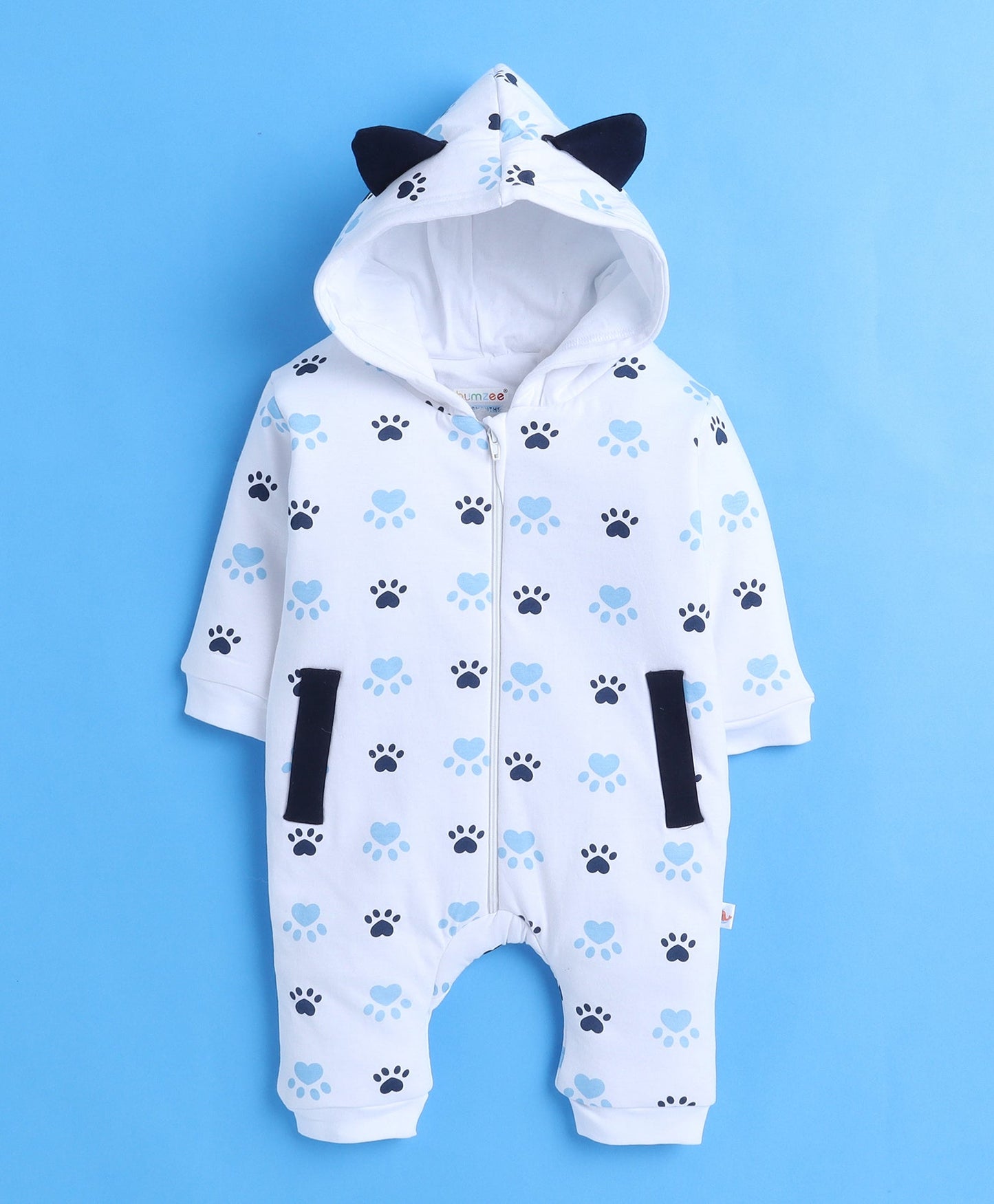 wholesale only Peb10033 - Blue & White Girls Half Sleeves Cotton Jablas Pack Of 3