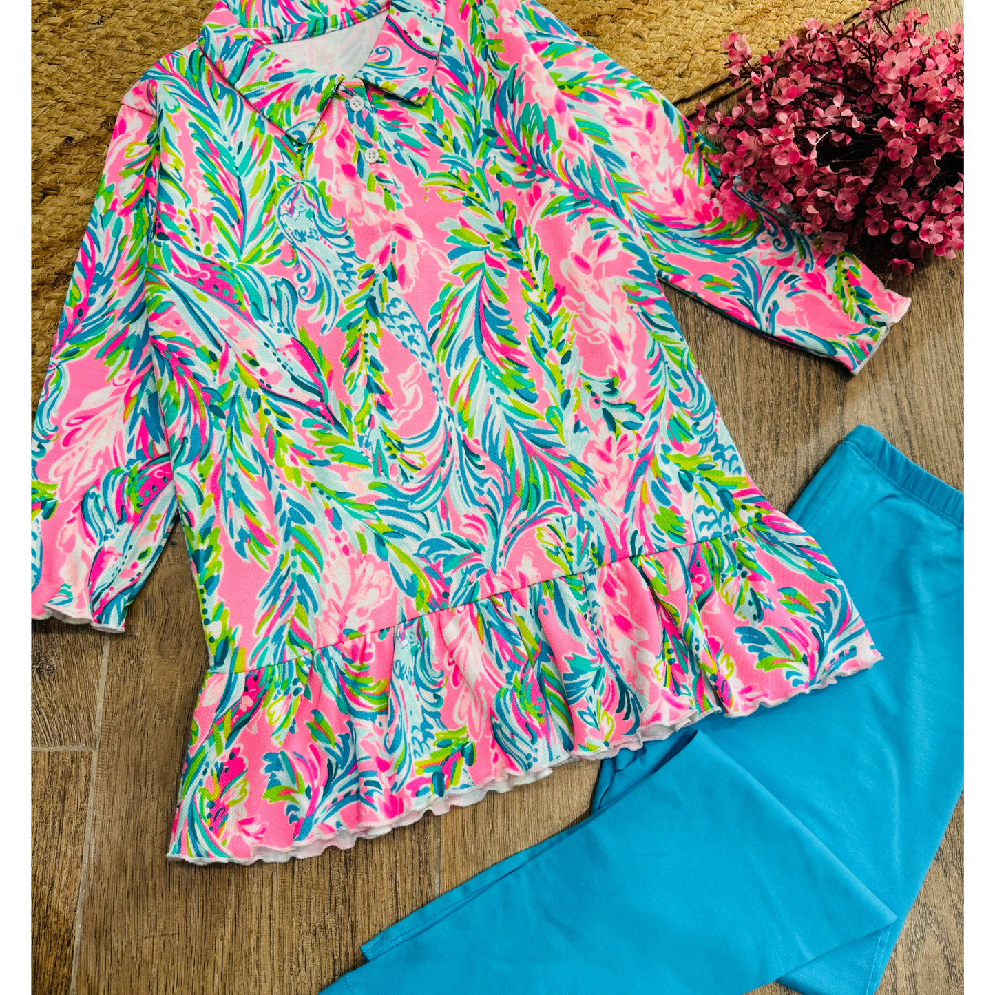 KP650 - Pique Collar Dress With Leggings (Pack of 5)