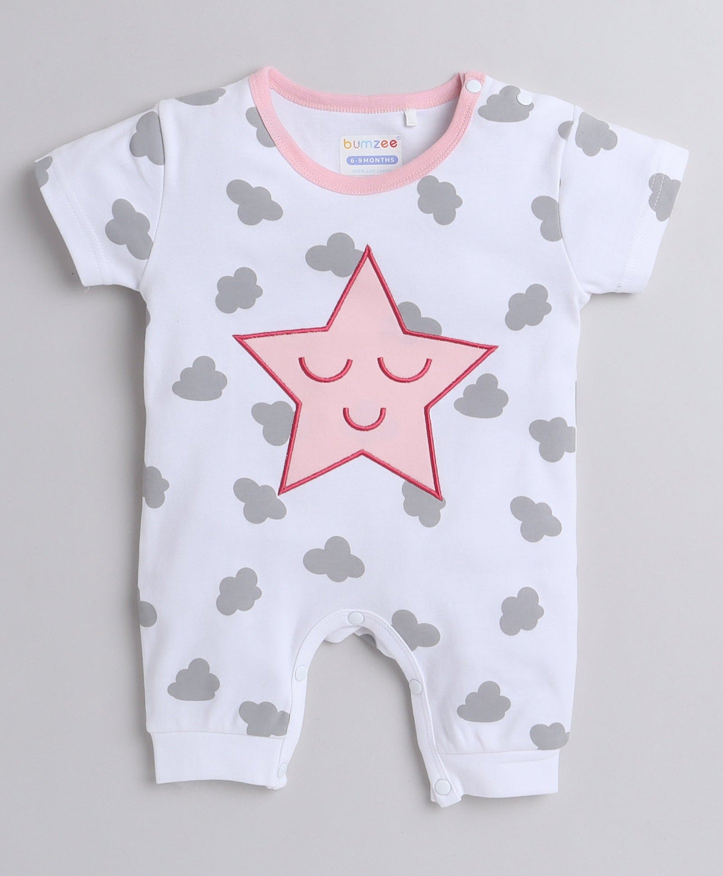 wholesale only Peb10033 - Blue & White Girls Half Sleeves Cotton Jablas Pack Of 3