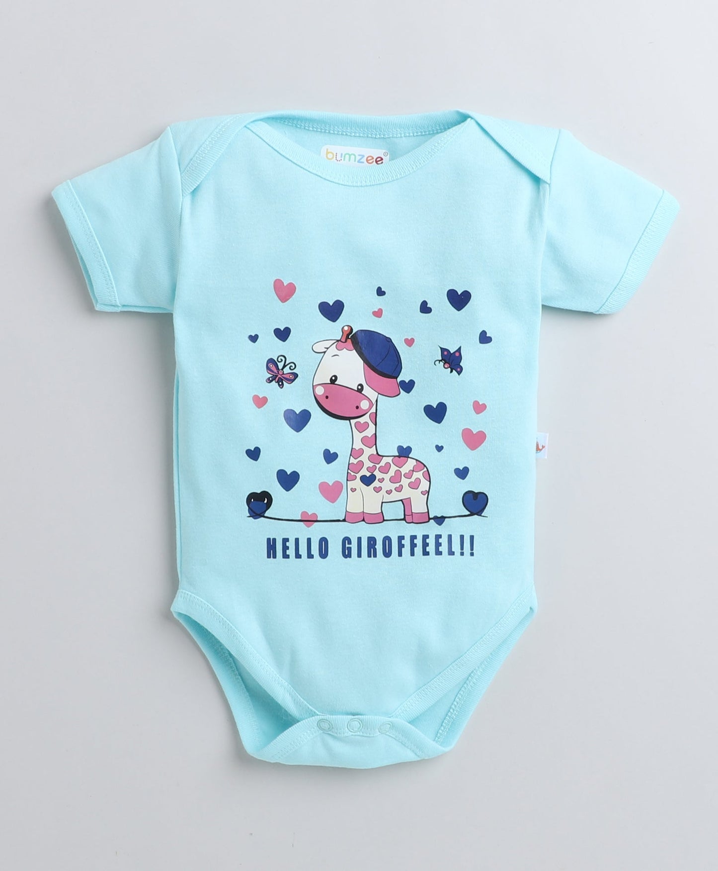 wholesale only Peb10033 - Blue & White Girls Half Sleeves Cotton Jablas Pack Of 3