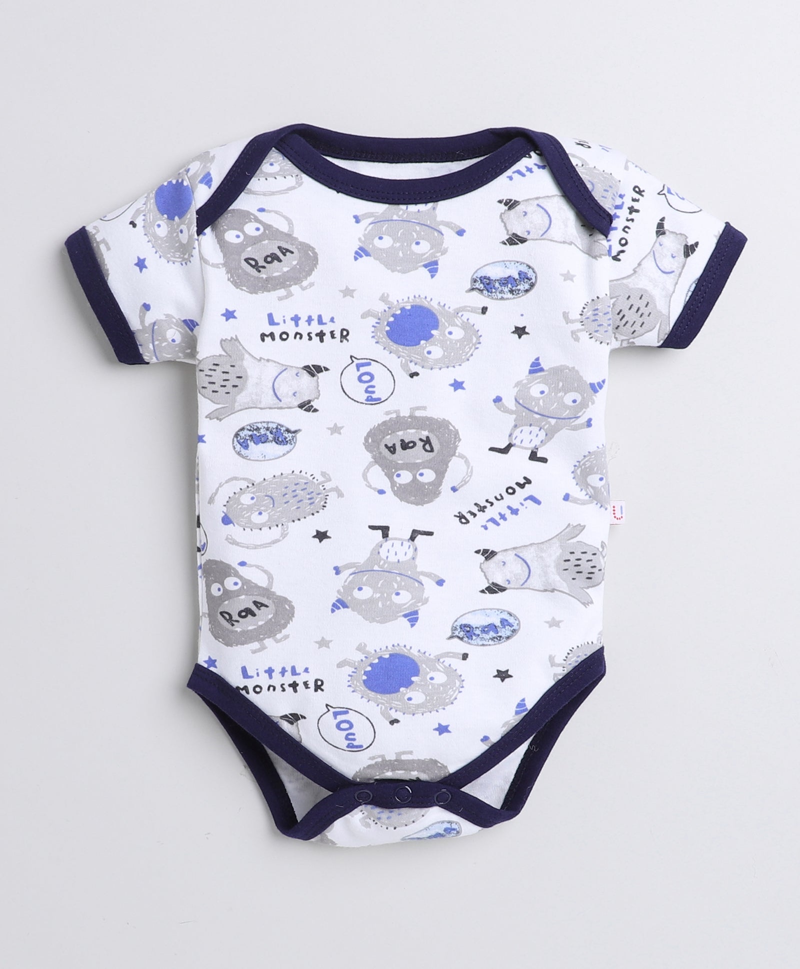 wholesale only Peb10033 - Blue & White Girls Half Sleeves Cotton Jablas Pack Of 3