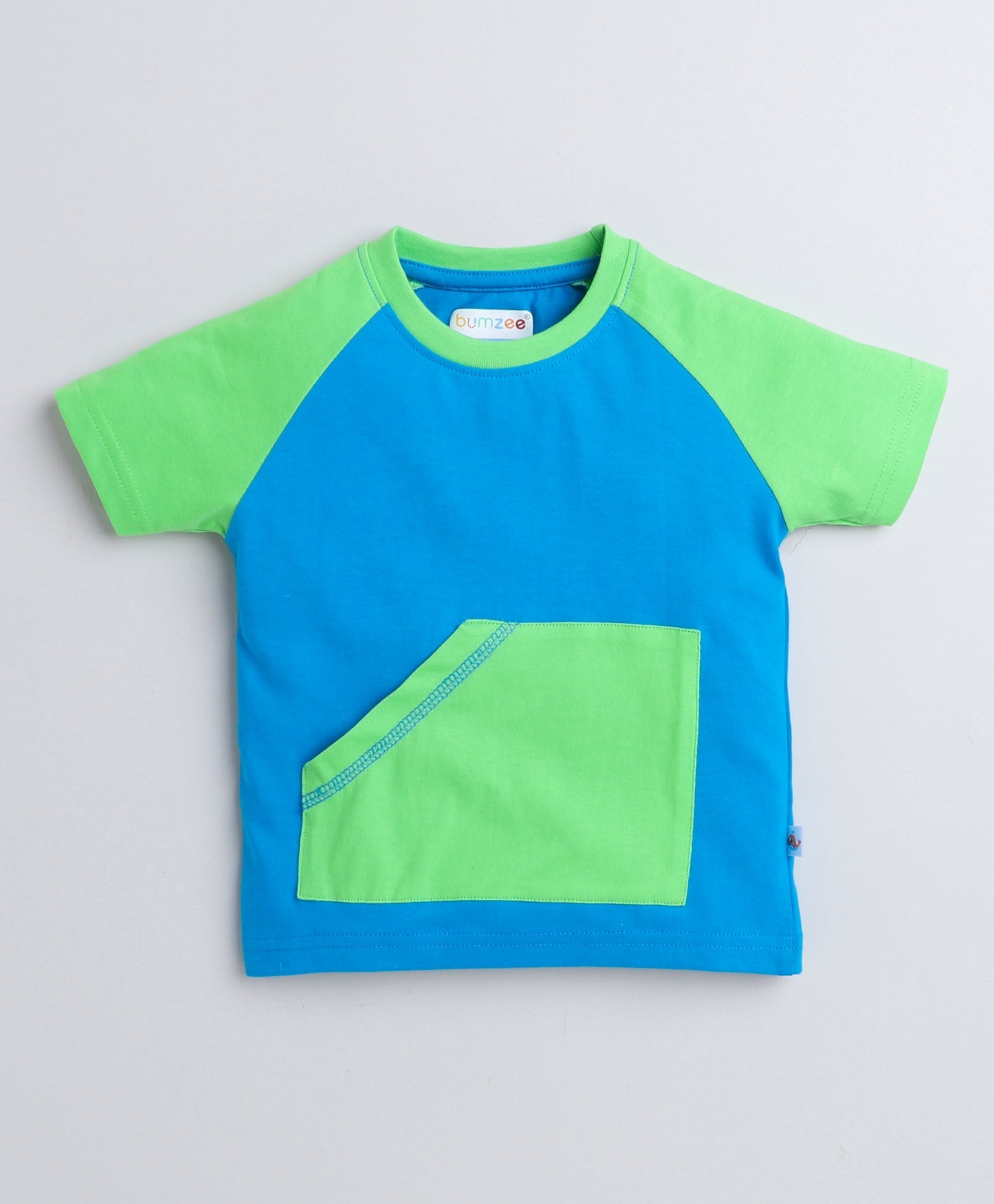 wholesale only Peb10033 - Blue & White Girls Half Sleeves Cotton Jablas Pack Of 3