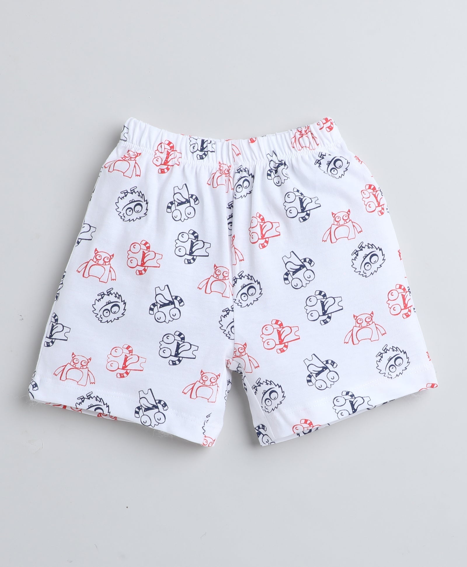 wholesale only Peb10033 - Blue & White Girls Half Sleeves Cotton Jablas Pack Of 3