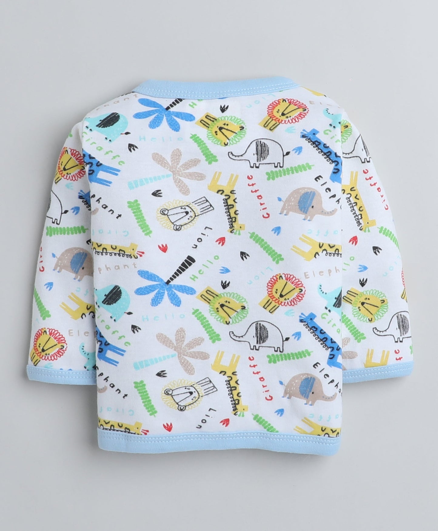 wholesale only Peb10033 - Blue & White Girls Half Sleeves Cotton Jablas Pack Of 3