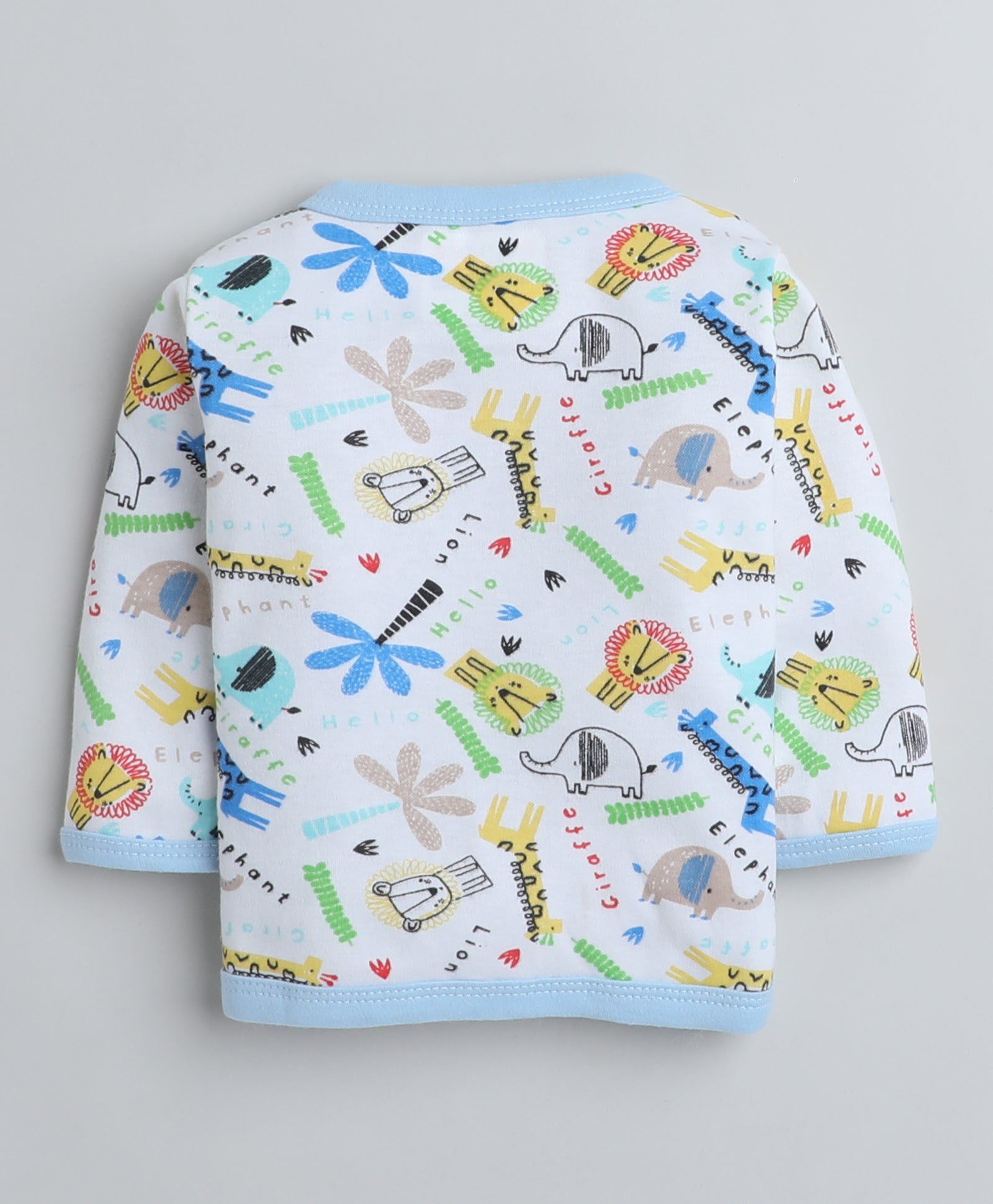 wholesale only Peb10033 - Blue & White Girls Half Sleeves Cotton Jablas Pack Of 3