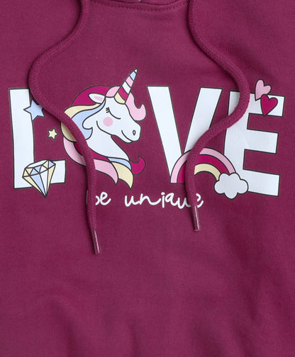 KP6003 - Hoodie - maroon - Unicorn- Pack of 3