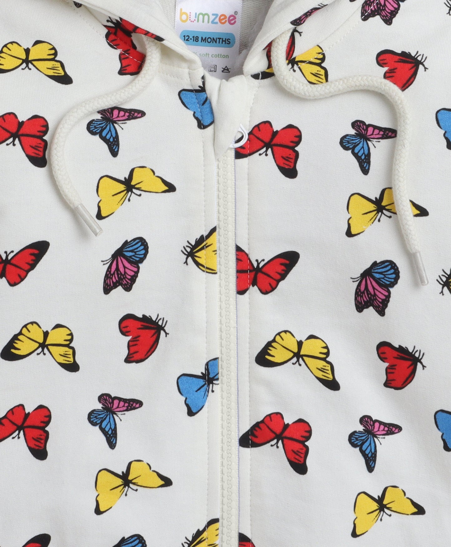 KP6034 - Hoodie - white - Butterfly- Pack of 7