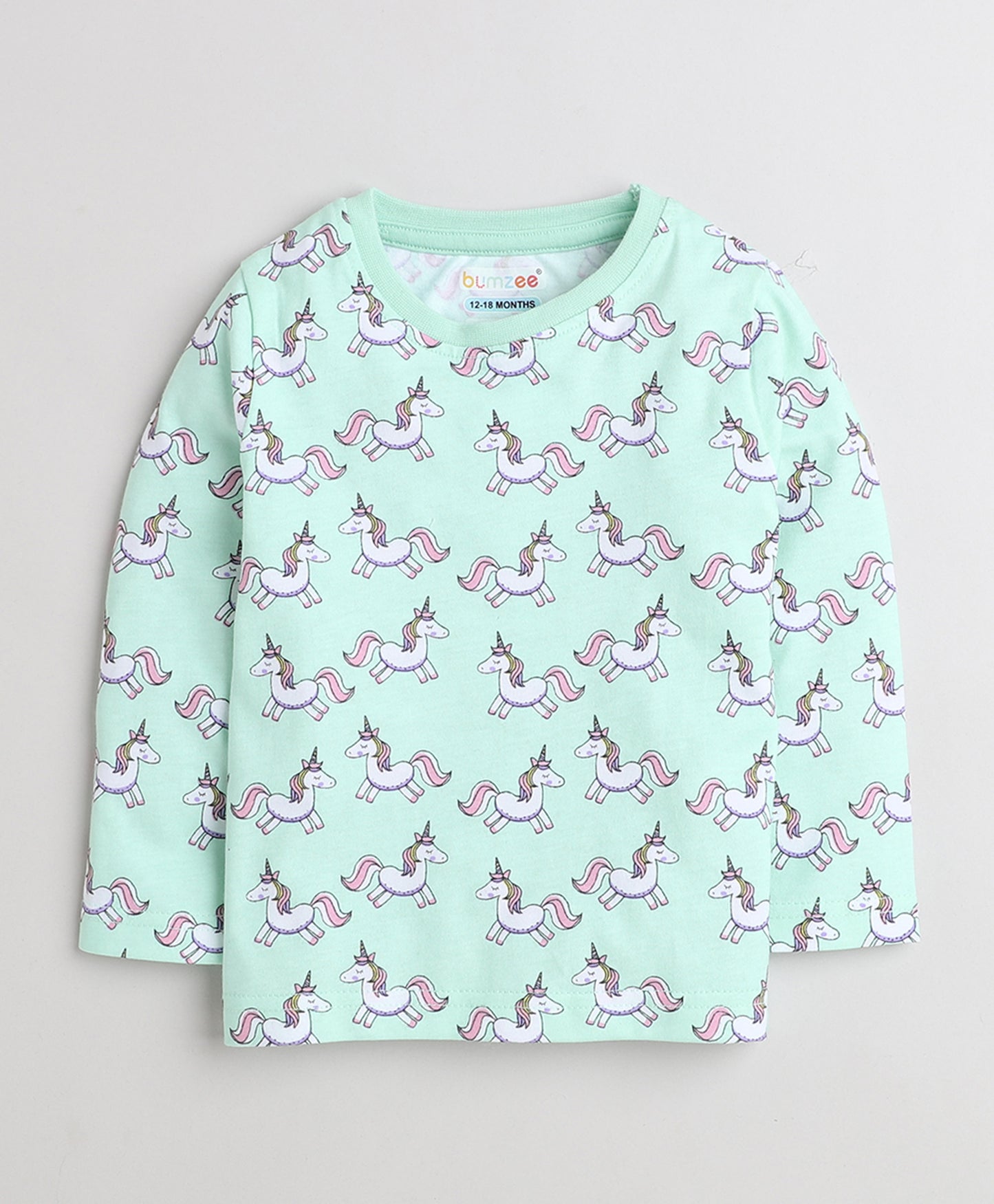 KP6038 - Full sleeve Tshirt and Pyjama - teal - printed- Pack of 5