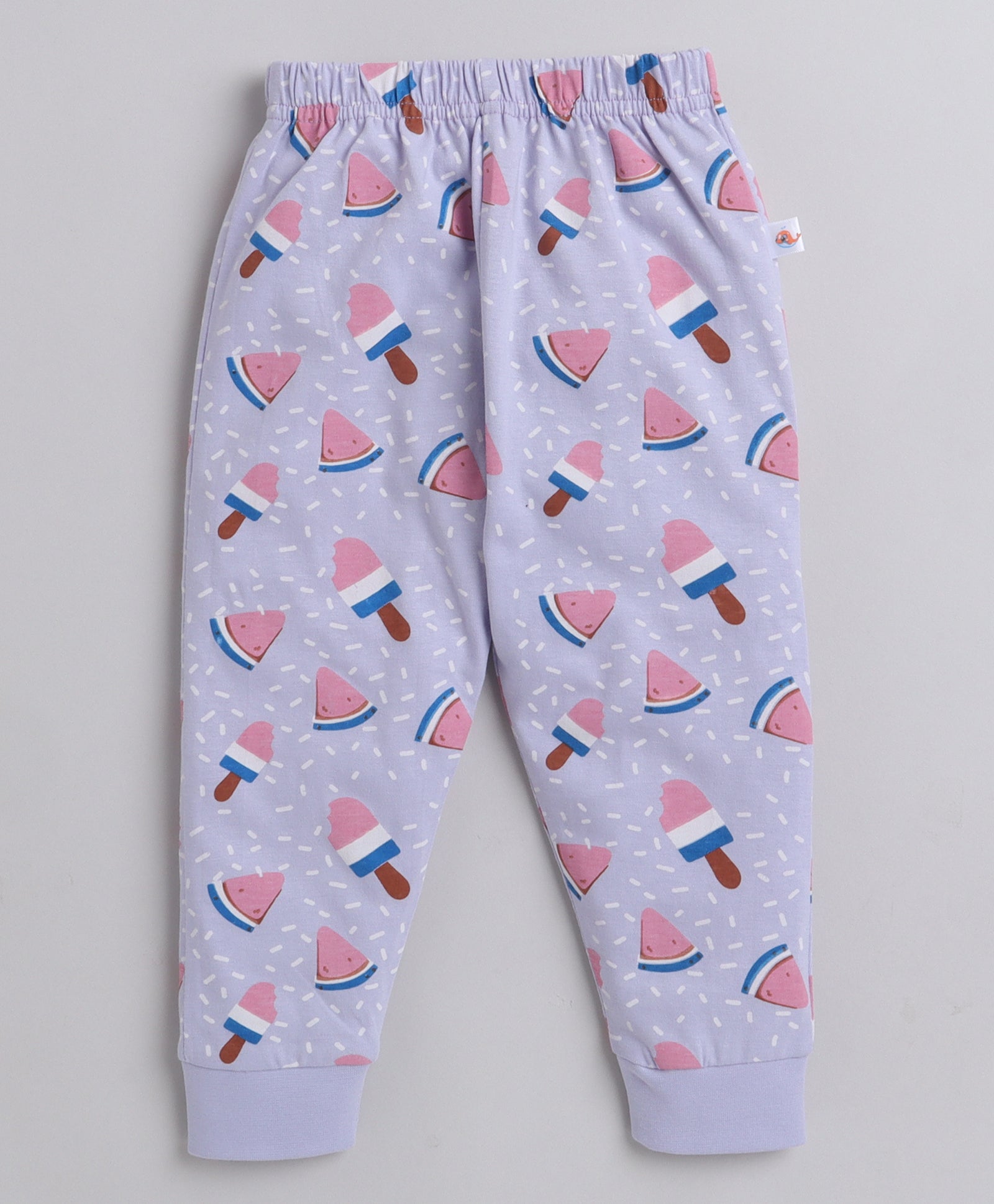 wholesale only Peb10033 - Blue & White Girls Half Sleeves Cotton Jablas Pack Of 3