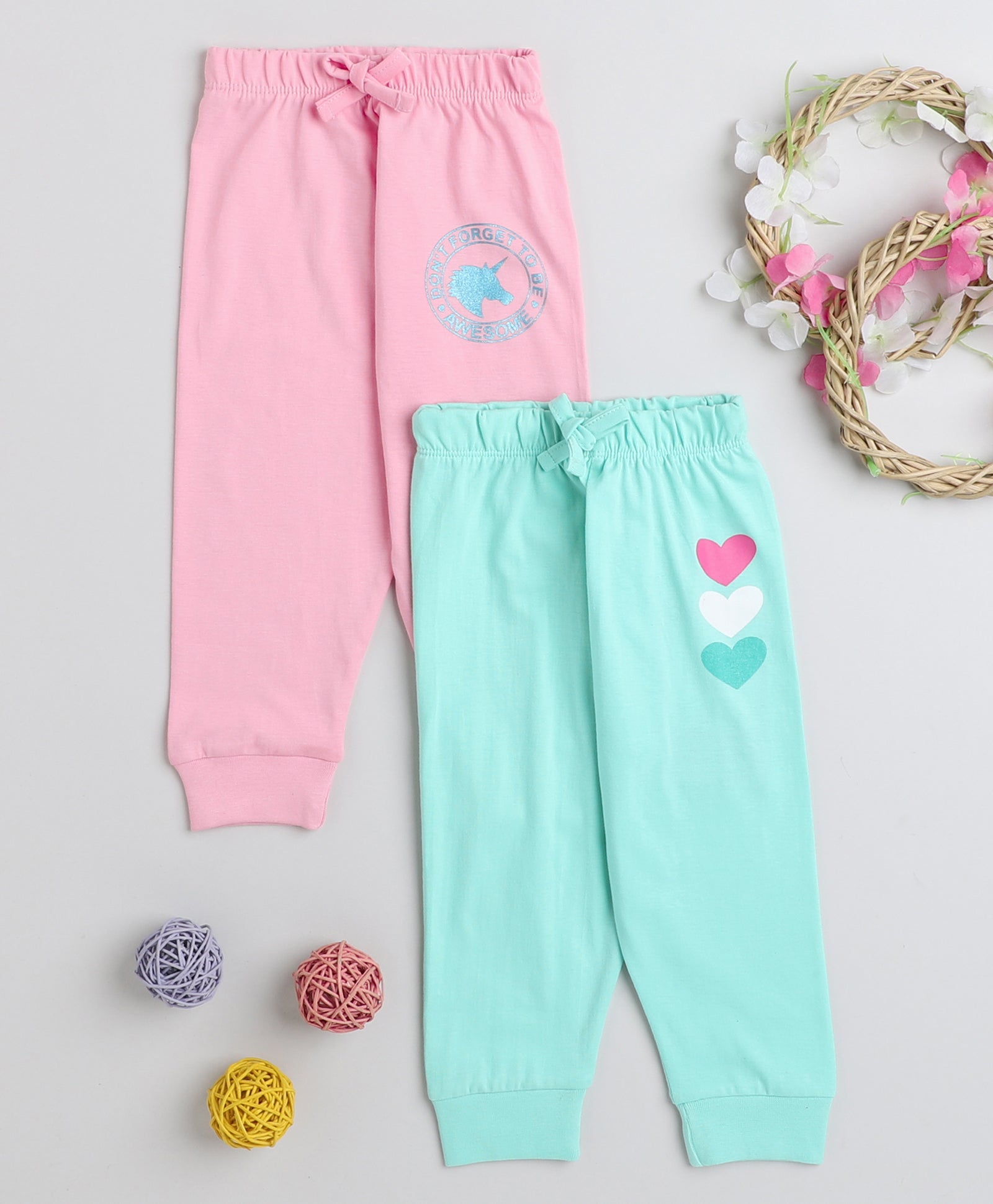 wholesale only Peb10033 - Blue & White Girls Half Sleeves Cotton Jablas Pack Of 3