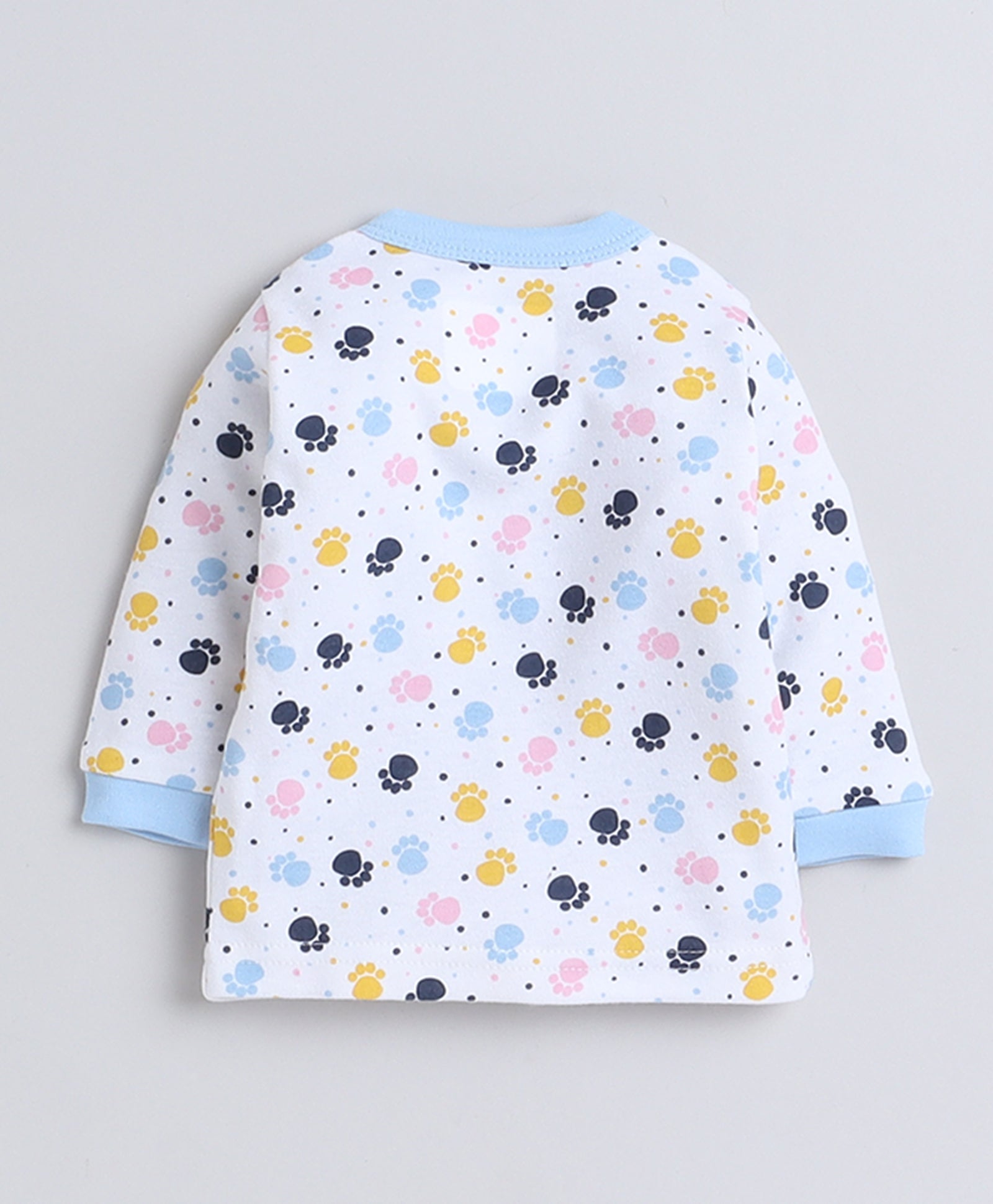 wholesale only Peb10033 - Blue & White Girls Half Sleeves Cotton Jablas Pack Of 3