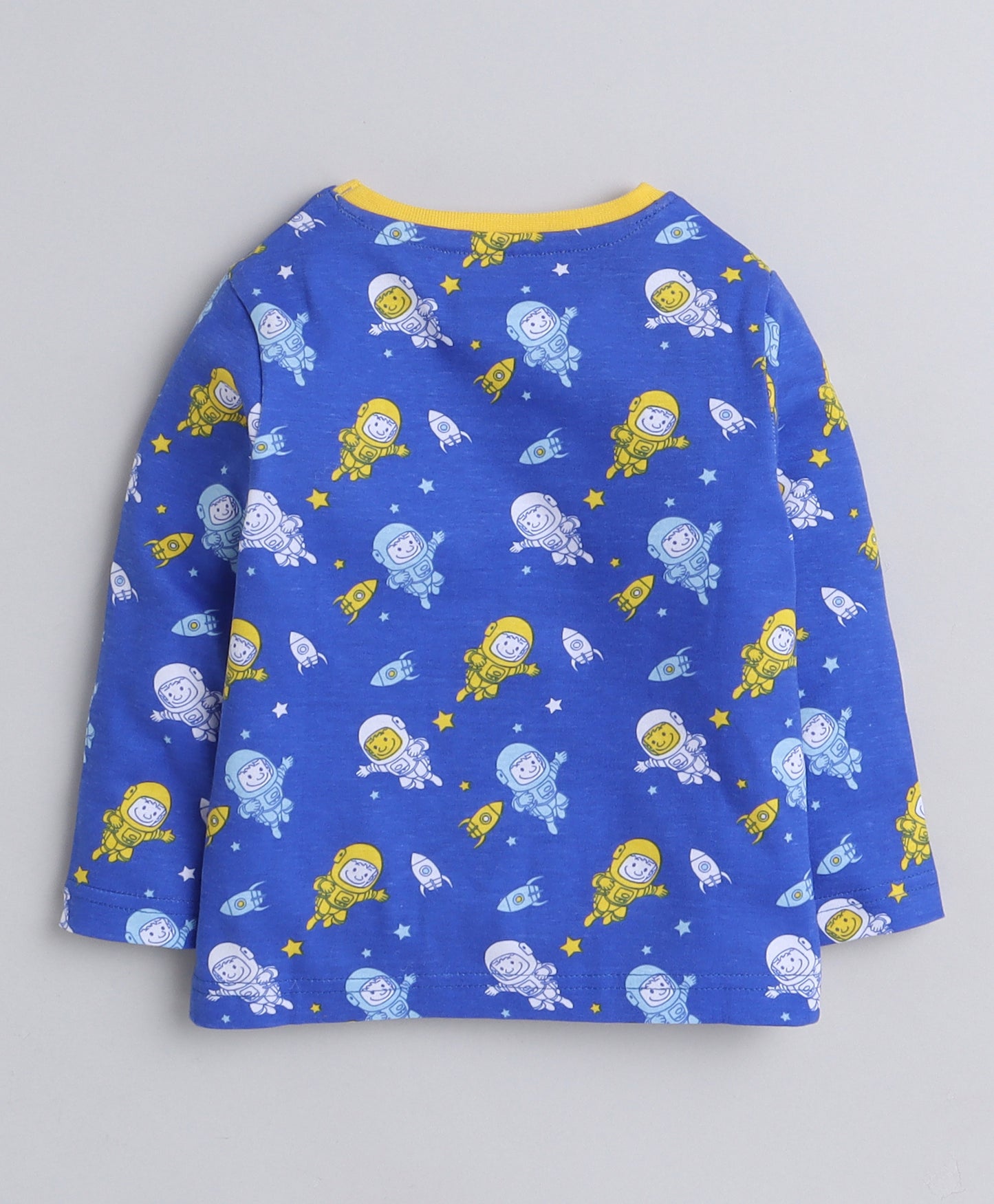 KP6073 - Full sleeve Tshirt and Pyjama - blue - printed- Pack of 5