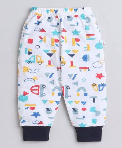 wholesale only Peb10033 - Blue & White Girls Half Sleeves Cotton Jablas Pack Of 3