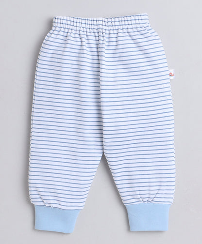 wholesale only Peb10033 - Blue & White Girls Half Sleeves Cotton Jablas Pack Of 3