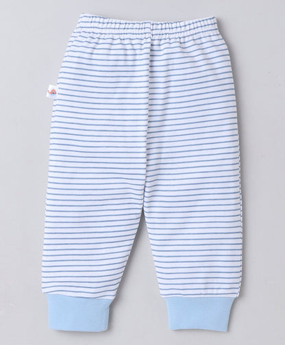 wholesale only Peb10033 - Blue & White Girls Half Sleeves Cotton Jablas Pack Of 3