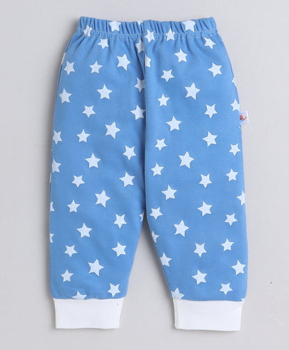 wholesale only Peb10033 - Blue & White Girls Half Sleeves Cotton Jablas Pack Of 3