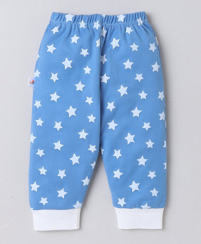 wholesale only Peb10033 - Blue & White Girls Half Sleeves Cotton Jablas Pack Of 3