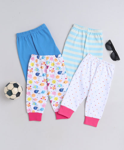 wholesale only Peb10033 - Blue & White Girls Half Sleeves Cotton Jablas Pack Of 3