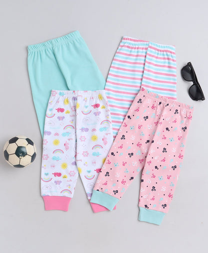 wholesale only Peb10033 - Blue & White Girls Half Sleeves Cotton Jablas Pack Of 3