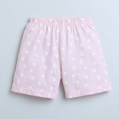 wholesale only Peb10033 - Blue & White Girls Half Sleeves Cotton Jablas Pack Of 3